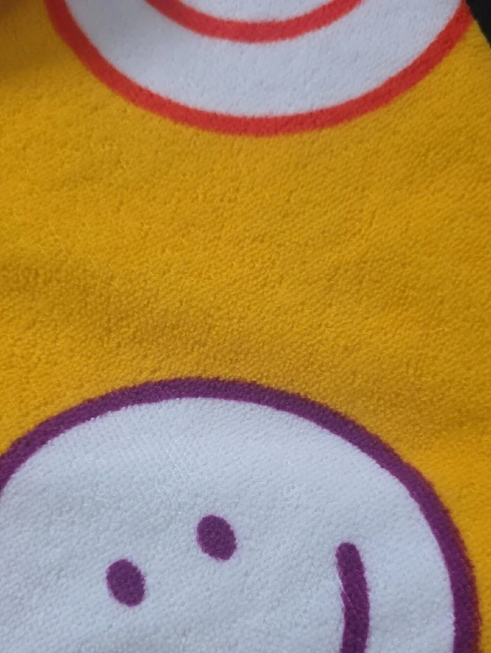 Yellow Smile Face Beach Towel